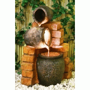 Wf0416eu - fontaine jarre d'huile avec lumières - 63 cm x 56 cm x 79 cm