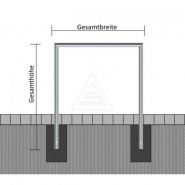 447_09B arceau urbain - Schake - tube d'acier Ø48 x 2,5 mm - assemblage soudé et coupé en onglet_1