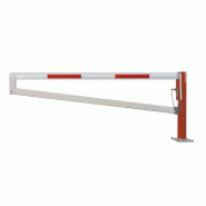 Barrière pivotante WES 145 : sécurisez l'accès jusqu'à 5,50 m avec lisse légère (Boitier serrure cylindre europÃ©en et serrure pompier, 5,50 m)