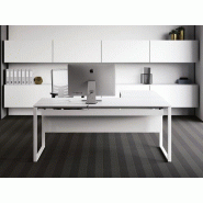 Bureau droit professionnel individuel Pop Square Frezza - Dimensions L140/160/180/200 x P80 cm - Trappe passe câbles - Garantie 3 ans Bureau droit professionnel individuel Pop Square Frezza - Dimensions L140/160/180/200 x P80 cm - Trappe passe câbles - Garantie 3 ans