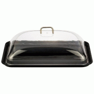 Cloche pour plateaux 36141 et 36142 en polycarbonate transparent 36x51x14cm
