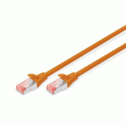 DIGITUS Câble de raccordement CAT 6 S/FTP, 1 m, orange - orange 4016032328773