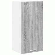 Helloshop26 - Armoire suspendue moderne pour cuisine rangement efficace 40 x 31 x 80 cm en bois d'ingénierie gris sonoma 02_0053302 - gris Bois massi