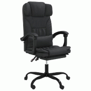 Helloshop26 - Chaise fauteuil siège pivotante de inclinable de bureau informatique étude similicuir noir 02_0024267 - noir métal 3000215345054