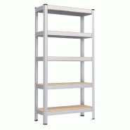 Helloshop26 - Étagère charge lourde à 5 niveaux 150 x 75 x 30 cm charge totale 650 kg (130 kg/niveau) étagère de style industriel 12_0005444 - 30