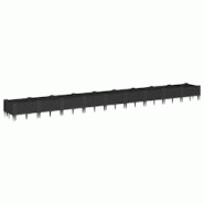 Helloshop26 - Jardinière bac lit surélevé plantes fleurs terrasse jardin avec piquets 362,5 x 42,5 x 28,5 cm PP noir 02_0038192 - 3000214134376 Helloshop26 - Jardinière bac lit surélevé plantes fleurs terrasse jardin avec piquets 362,5 x 42,5 x 28,5 cm PP noir 02_0038192 - 3000214134376