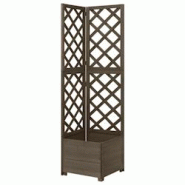 Helloshop26 - Jardinière d'angle en treillis 40 x 40 x 150 cm bois de sapin gris 02_0000819 - 3000071521531 Helloshop26 - Jardinière d'angle en treillis 40 x 40 x 150 cm bois de sapin gris 02_0000819 - 3000071521531