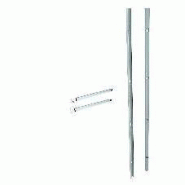 Kit panneau rainuré Roto - Hauteur 240cm - Coloris gris alu - 2 traverses 1200mm + 2 profils 'U' 2400mm