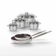 Lot Poêles 24/28 cm & Faitouts 12/14/16/20 cm Elo Bistro Line - gris 3176239985603