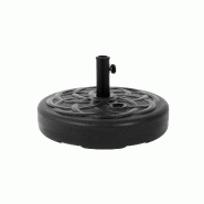 Merax Pied de parasol remplissable d'eau/sable, rond, jusqu'à 100 kg, plastique HDPE, pour parasols Ø38-48 mm - noir plastique W2021P245808