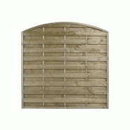 Panneau occultant de clôture avec finition arc en bois traité autoclave classe 3 - épaisseur 4cm - 180x180cm - fetiche