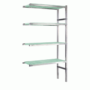 Rayonnage inox l.1200 x p.400 - vert - élément suivant - storinox - 1905733