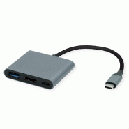 Roline adaptateur usb type c - hdmi , usb 3.2 gen 1 a + type c (power delivery)_0