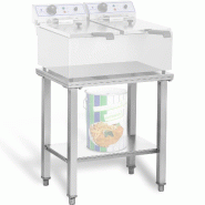 Royal Catering - Royal Catering Etagere pour Friteuse Profesionnelle RCSF-15D (Plan de travail 62 x 42 cm, Capacité de charge 150 kg, 2 Niveaux) - 42