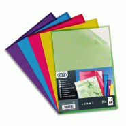 Sachet de 10 pochettes coin haute résistance, A4, PVC lisse, coloris assortis (5) - 3045050303197