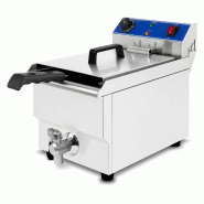 VERTES Friteuse Electrique Professionnelle 10L, 3000W, 230V, Principe de la Zone Froide, Température 50-250°C, Panier à Friture, Fonction Reset - i