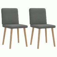 VidaXL Chaises à manger lot de 2 gris foncé tissu Modèle Nova Élite - 4101145
