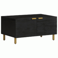 VidaXL Table basse Noir 80x50x40 cm Bois d'ingénierie Modèle Panorama Élite - 4017653