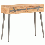 VidaXL Table console 90 x 30 x 75 cm Bois d'acacia massif Modèle Luna Élégance Plus - 286549