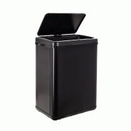 WellHome - Poubelle Intelligente 40L de couleur Noire 35,5x26x55cm - Ouverture Automatique/Manuelle - noir inox WH13808