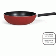 Wok 32 cm - Livoo - MEP156R - Rouge LIVOO - 3523930107931 Wok 32 cm - Livoo - MEP156R - Rouge LIVOO - 3523930107931