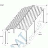 Abri camping car car'bone b48 / toiture double pente