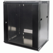 Armoire murale 19 pouces MHT115 avec porte en verre - hauteur 12U - profondeur 450 mm - flatpack - noir - Bravour® Armoire murale 19 pouces MHT115 avec porte en verre - hauteur 12U - profondeur 450 mm - flatpack - noir - Bravour®