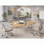 Bench 3 postes Forma 5 passe-câbles ? 25 mm