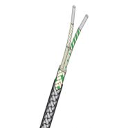 Câble pour thermocouple - tc s.a. - simple paire soie de verre haute température jumelé en méplat avec tresse inox - c78