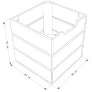 Eket - caisses en bois Simply a Box - L30 x H30 x P29 cm - bois brut et 6 coloris lasure à l'eau_1