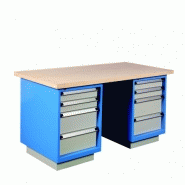 Établi d'atelier 2 coffres porteurs