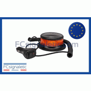 Gyrophare à LED orange embase magnétique prise allume cigare classe 1 LEDSON 5001823 Gyrophare à LED orange embase magnétique prise allume cigare classe 1 LEDSON 5001823