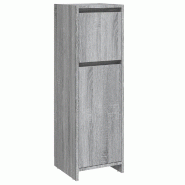 Helloshop26 - Armoire de bain compacte 30 x 30 x 95 cm avec grand espace de rangement design élégant en bois d'ingénierie gris 02_0048186 - gris Bo