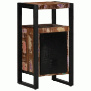 Helloshop26 - Armoire de salle de bain moderne avec porte 40 x 35 x 75 cm rangement fonctionnel style épuré en bois recyclé marron 02_0057644 - 300