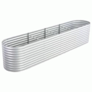 Helloshop26 - Jardinière lit surélevé plantes fleurs jardin 400 x 80 x 81 cm acier galvanisé argenté 02_0001052 - 3000073991530 Helloshop26 - Jardinière lit surélevé plantes fleurs jardin 400 x 80 x 81 cm acier galvanisé argenté 02_0001052 - 3000073991530