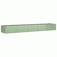 Helloshop26 - Jardinière moderne design épuré 400 x 80 x 45 cm usage intérieur extérieur en acier vert 02_0059272 - vert acier 3000241038913