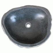 Helloshop26 - Lavabo en pierre de rivière ovale 46-52 cm 02_0002835 - 3000103401534
