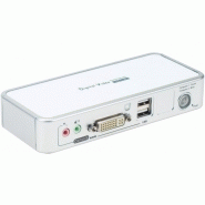 Kvm 2 ports dvi/usb 2.0 + audio + cables 52295