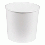 Pack Pot à Soupe Kraft Blanc NOVABOWL 1000ml / 100CL (Bol+Couvercle) - Carton FSC 330g + 18g PE Étanche - Lot de 500 - blanc en carton BGT99