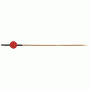 Pique décor rouge et noir bambou couleur naturelle 12cm - par 2000