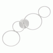 Plafonnier Led 37W 3000K blanc mat métal 4 anneaux dimmable interrupteur - Trio - Rondo - blanc métal 4017807424270
