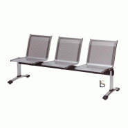 Poutre d'accueil Design en métal Quad. - 3 places