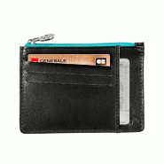 Quo Vadis - Porte-cartes/porte-monnaie - Holi - Bleu - 13,2x9,5x0,2 cm - Cuir pleine fleur de vachette - bleu cuir 218254Q