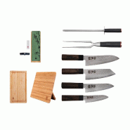 Set complet Deluxe 9 pièces KOTAI Densho – 4 couteaux et 5 accessoires - inox 708999029148