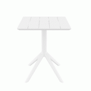 SIESTA EXCLUSIVE Table d'Extérieur Paris 70 Blanche - blanc plastique polypropylène SP-SI-296WH