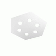 Top light Plafonnier Hexagonal Toplight Hexagon 6 lumières max 9W avec douille GX53, structure grise, design moderne 60x69x3cm - gris 8056039140653