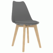 VidaXL Chaises à manger lot de 4 Gris Plastique Modèle Cristal Élite - 244786