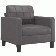 VidaXL Fauteuil Gris 60 cm Similicuir Modèle Hermorix - Matériau naturel 359109