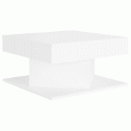 VidaXL Table basse Blanc 57x57x30 cm Bois d'ingénierie Modèle Apex Luna Pro - 808368