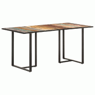 VidaXL Table de salle à manger 160 cm Bois de récupération massif Modèle Sirius Concept Plus - 320694_0